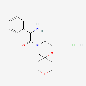 molecular formula C16H23ClN2O3 B7642971 2-Amino-1-(1,9-dioxa-4-azaspiro[5.5]undecan-4-yl)-2-phenylethanone;hydrochloride 