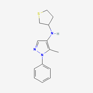 5-methyl-1-phenyl-N-(thiolan-3-yl)pyrazol-4-amine