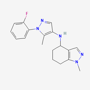 N-[1-(2-fluorophenyl)-5-methylpyrazol-4-yl]-1-methyl-4,5,6,7-tetrahydroindazol-4-amine