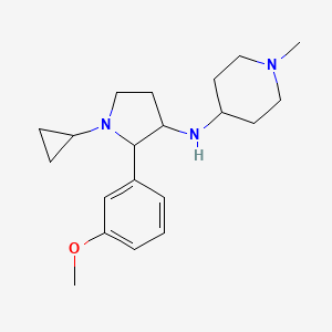 N-[1-cyclopropyl-2-(3-methoxyphenyl)pyrrolidin-3-yl]-1-methylpiperidin-4-amine