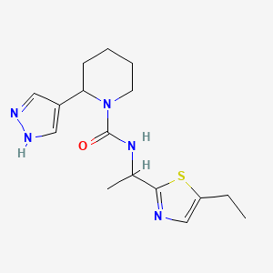 N-[1-(5-ethyl-1,3-thiazol-2-yl)ethyl]-2-(1H-pyrazol-4-yl)piperidine-1-carboxamide