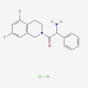 molecular formula C17H17ClF2N2O B7643007 2-amino-1-(5,7-difluoro-3,4-dihydro-1H-isoquinolin-2-yl)-2-phenylethanone;hydrochloride 