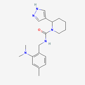 N-[[2-(dimethylamino)-4-methylphenyl]methyl]-2-(1H-pyrazol-4-yl)piperidine-1-carboxamide