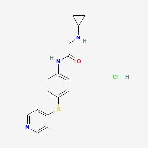 2-(cyclopropylamino)-N-(4-pyridin-4-ylsulfanylphenyl)acetamide;hydrochloride