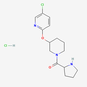 [3-(5-Chloropyridin-2-yl)oxypiperidin-1-yl]-pyrrolidin-2-ylmethanone;hydrochloride