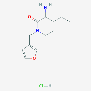 molecular formula C12H21ClN2O2 B7643094 2-amino-N-ethyl-N-(furan-3-ylmethyl)pentanamide;hydrochloride 