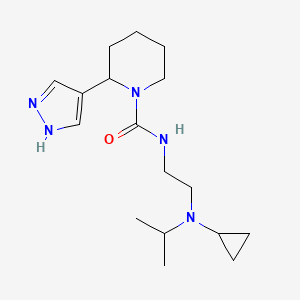 N-[2-[cyclopropyl(propan-2-yl)amino]ethyl]-2-(1H-pyrazol-4-yl)piperidine-1-carboxamide