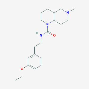 molecular formula C20H31N3O2 B7643102 N-[2-(3-ethoxyphenyl)ethyl]-6-methyl-2,3,4,4a,5,7,8,8a-octahydro-1,6-naphthyridine-1-carboxamide 