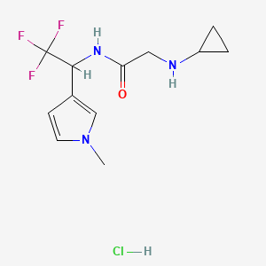 2-(cyclopropylamino)-N-[2,2,2-trifluoro-1-(1-methylpyrrol-3-yl)ethyl]acetamide;hydrochloride