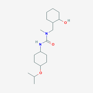 molecular formula C18H34N2O3 B7643125 1-[(2-Hydroxycyclohexyl)methyl]-1-methyl-3-(4-propan-2-yloxycyclohexyl)urea 