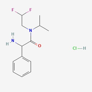 2-amino-N-(2,2-difluoroethyl)-2-phenyl-N-propan-2-ylacetamide;hydrochloride