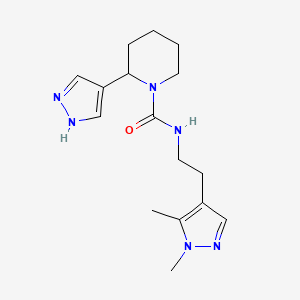 N-[2-(1,5-dimethylpyrazol-4-yl)ethyl]-2-(1H-pyrazol-4-yl)piperidine-1-carboxamide