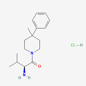 (2S)-2-amino-3-methyl-1-(4-methyl-4-phenylpiperidin-1-yl)butan-1-one;hydrochloride