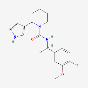 N-[1-(4-fluoro-3-methoxyphenyl)ethyl]-2-(1H-pyrazol-4-yl)piperidine-1-carboxamide