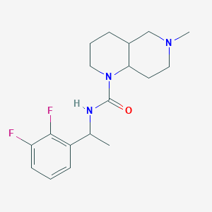 molecular formula C18H25F2N3O B7643239 N-[1-(2,3-difluorophenyl)ethyl]-6-methyl-2,3,4,4a,5,7,8,8a-octahydro-1,6-naphthyridine-1-carboxamide 