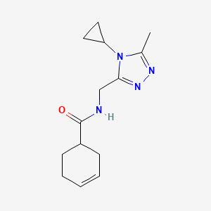 N-[(4-cyclopropyl-5-methyl-1,2,4-triazol-3-yl)methyl]cyclohex-3-ene-1-carboxamide