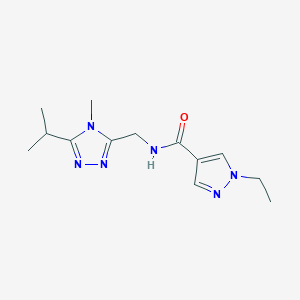 1-ethyl-N-[(4-methyl-5-propan-2-yl-1,2,4-triazol-3-yl)methyl]pyrazole-4-carboxamide