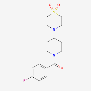 [4-(1,1-Dioxo-1,4-thiazinan-4-yl)piperidin-1-yl]-(4-fluorophenyl)methanone