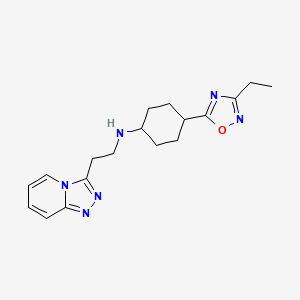 4-(3-ethyl-1,2,4-oxadiazol-5-yl)-N-[2-([1,2,4]triazolo[4,3-a]pyridin-3-yl)ethyl]cyclohexan-1-amine