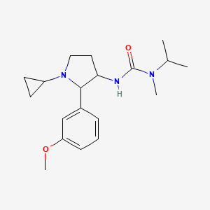 3-[1-Cyclopropyl-2-(3-methoxyphenyl)pyrrolidin-3-yl]-1-methyl-1-propan-2-ylurea