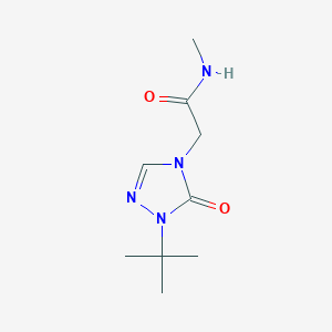 molecular formula C9H16N4O2 B7643355 2-(1-tert-butyl-5-oxo-1,2,4-triazol-4-yl)-N-methylacetamide 