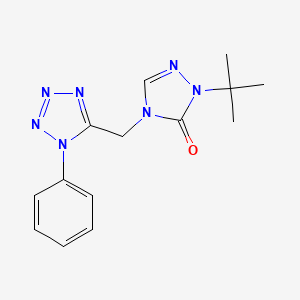 2-Tert-butyl-4-[(1-phenyltetrazol-5-yl)methyl]-1,2,4-triazol-3-one