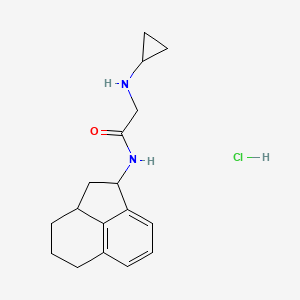 molecular formula C17H23ClN2O B7643374 N-(1,2,3,3a,4,5-hexahydroacenaphthylen-1-yl)-2-(cyclopropylamino)acetamide;hydrochloride 