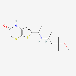 6-[1-[(4-methoxy-4-methylpentan-2-yl)amino]ethyl]-1H-thieno[2,3-b][1,4]thiazin-2-one