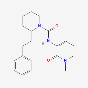 molecular formula C20H25N3O2 B7643385 N-(1-methyl-2-oxopyridin-3-yl)-2-(2-phenylethyl)piperidine-1-carboxamide 