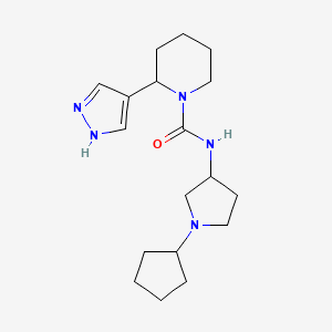 N-(1-cyclopentylpyrrolidin-3-yl)-2-(1H-pyrazol-4-yl)piperidine-1-carboxamide