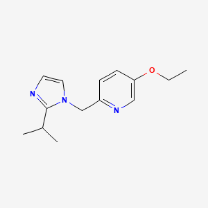 molecular formula C14H19N3O B7643418 5-Ethoxy-2-[(2-propan-2-ylimidazol-1-yl)methyl]pyridine 