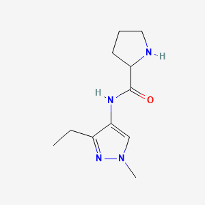 N-(3-ethyl-1-methylpyrazol-4-yl)pyrrolidine-2-carboxamide