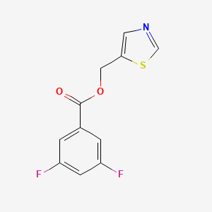 molecular formula C11H7F2NO2S B7643438 1,3-Thiazol-5-ylmethyl 3,5-difluorobenzoate 