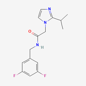 molecular formula C15H17F2N3O B7643450 N-[(3,5-difluorophenyl)methyl]-2-(2-propan-2-ylimidazol-1-yl)acetamide 