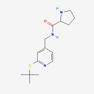 N-[(2-tert-butylsulfanylpyridin-4-yl)methyl]pyrrolidine-2-carboxamide