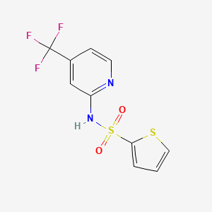 molecular formula C10H7F3N2O2S2 B7643477 N-[4-(trifluoromethyl)pyridin-2-yl]thiophene-2-sulfonamide 