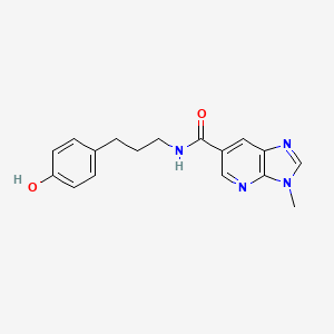 molecular formula C17H18N4O2 B7643512 N-[3-(4-hydroxyphenyl)propyl]-3-methylimidazo[4,5-b]pyridine-6-carboxamide 