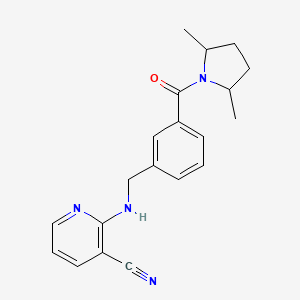 2-[[3-(2,5-Dimethylpyrrolidine-1-carbonyl)phenyl]methylamino]pyridine-3-carbonitrile