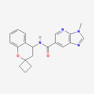 molecular formula C20H20N4O2 B7643549 3-methyl-N-spiro[3,4-dihydrochromene-2,1'-cyclobutane]-4-ylimidazo[4,5-b]pyridine-6-carboxamide 