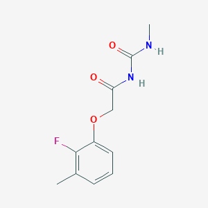 molecular formula C11H13FN2O3 B7643557 2-(2-fluoro-3-methylphenoxy)-N-(methylcarbamoyl)acetamide 