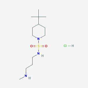 molecular formula C13H30ClN3O2S B7643564 4-tert-butyl-N-[3-(methylamino)propyl]piperidine-1-sulfonamide;hydrochloride 