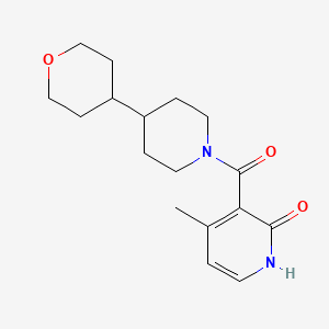 4-methyl-3-[4-(oxan-4-yl)piperidine-1-carbonyl]-1H-pyridin-2-one