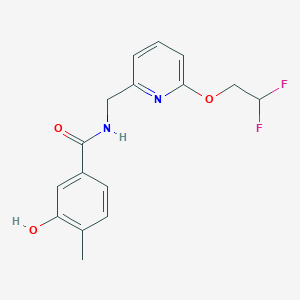 N-[[6-(2,2-difluoroethoxy)pyridin-2-yl]methyl]-3-hydroxy-4-methylbenzamide