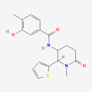 3-hydroxy-4-methyl-N-(1-methyl-6-oxo-2-thiophen-2-ylpiperidin-3-yl)benzamide