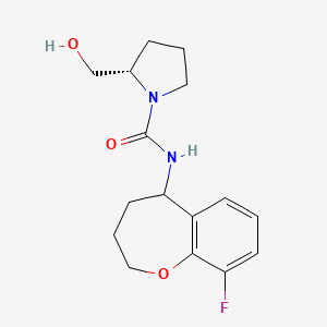 (2S)-N-(9-fluoro-2,3,4,5-tetrahydro-1-benzoxepin-5-yl)-2-(hydroxymethyl)pyrrolidine-1-carboxamide