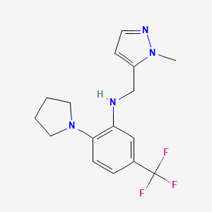 N-[(2-methylpyrazol-3-yl)methyl]-2-pyrrolidin-1-yl-5-(trifluoromethyl)aniline