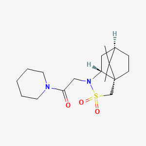 2-[(1S,5R,7R)-10,10-dimethyl-3,3-dioxo-3lambda6-thia-4-azatricyclo[5.2.1.01,5]decan-4-yl]-1-piperidin-1-ylethanone