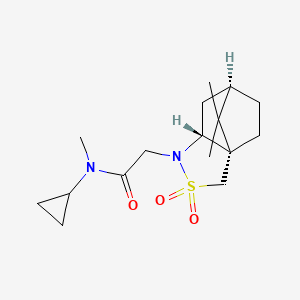 N-cyclopropyl-2-[(1S,5R,7R)-10,10-dimethyl-3,3-dioxo-3lambda6-thia-4-azatricyclo[5.2.1.01,5]decan-4-yl]-N-methylacetamide