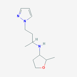 molecular formula C12H21N3O B7643673 2-methyl-N-(4-pyrazol-1-ylbutan-2-yl)oxolan-3-amine 