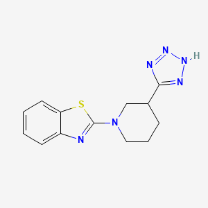 molecular formula C13H14N6S B7643705 2-[3-(2H-tetrazol-5-yl)piperidin-1-yl]-1,3-benzothiazole 